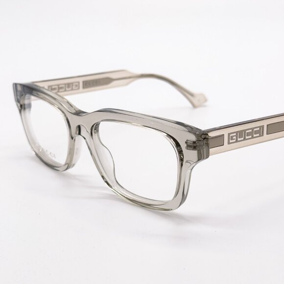 NEW GUCCI GG1731O 004 TRANSPARENT PALE KHAKI GREEN UNISEX EYEGLASSES GUCCI - Picture 7 of 12